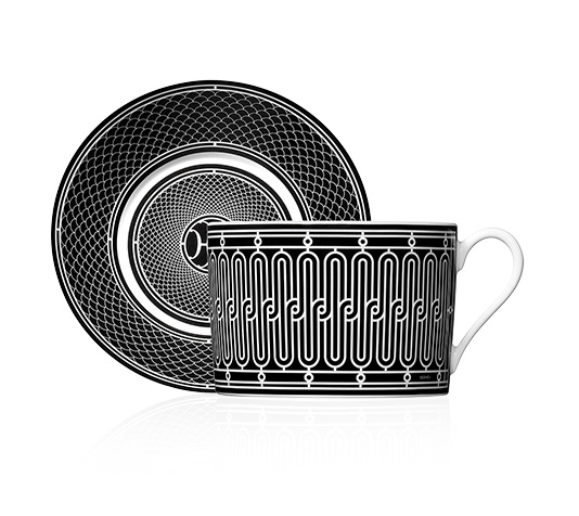 HERMES H-DECO BREAKFAST CUP and SAUCER 037015P