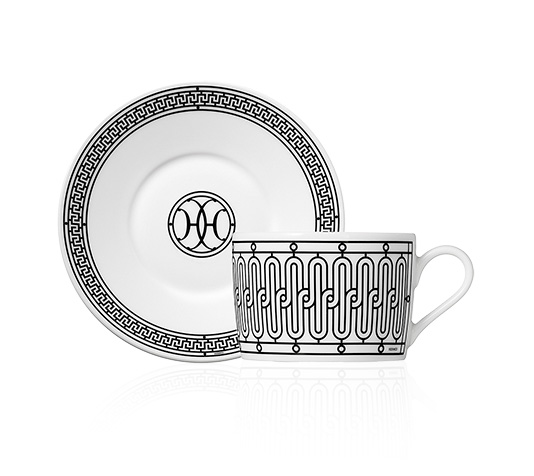 HERMES H-DECO TEA CUP and SAUCER 037016P