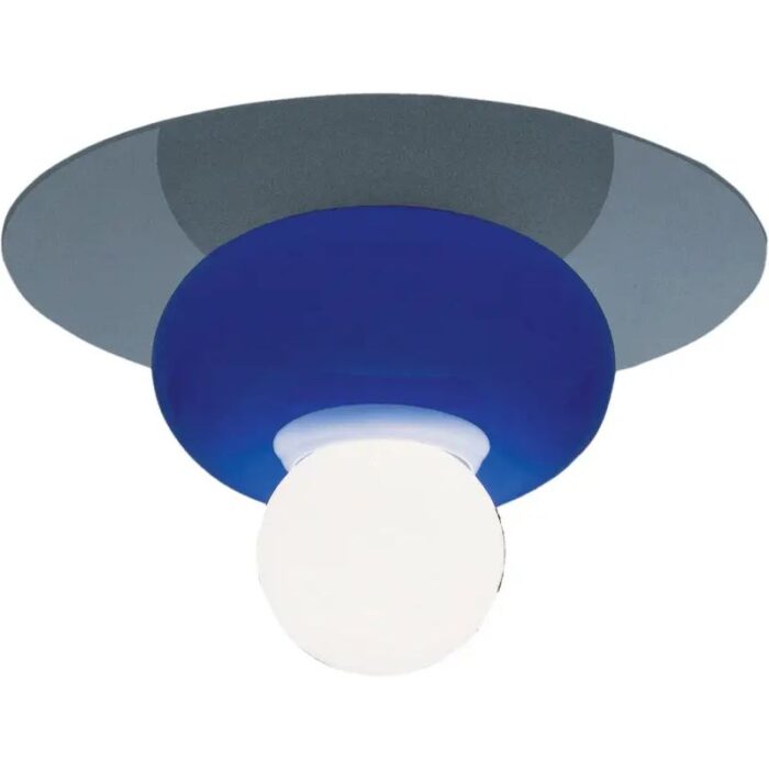 VENINI 896.10 FIRENZE LAMPADA DA SOFFITTO CRISTALLO/ ZAFFIRO Ø 40 cm H 26 cm