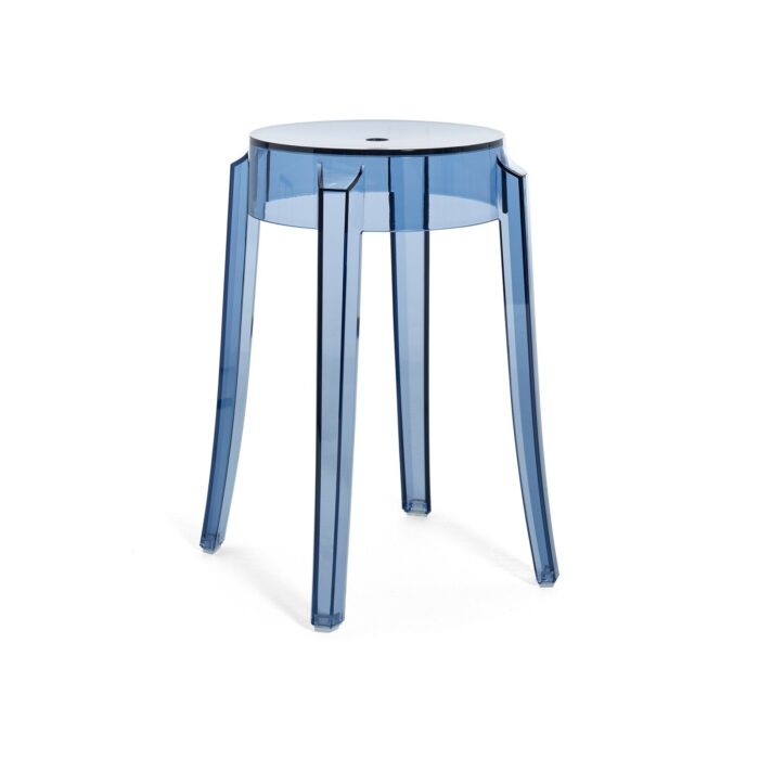 kartell charles ghost philippe starck h 46 trasparente azzurro polvere