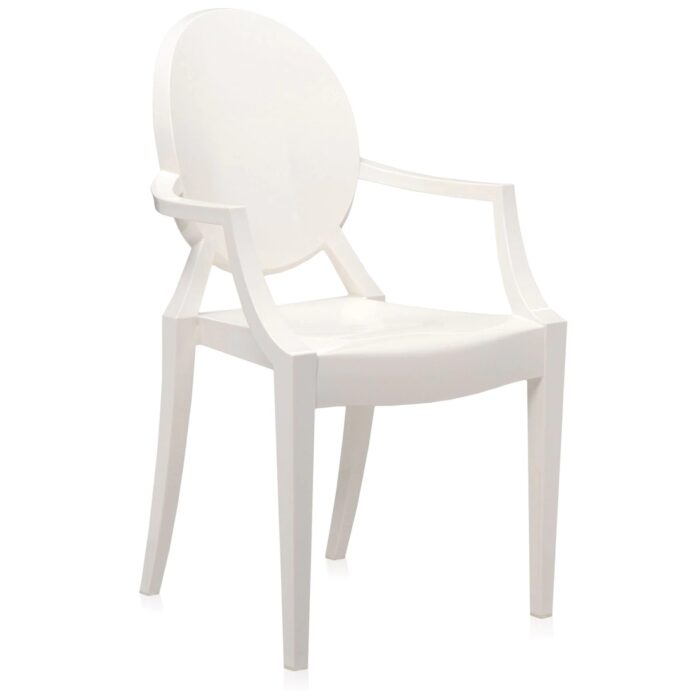 kartell luis ghost bianco lucido di philippe starck