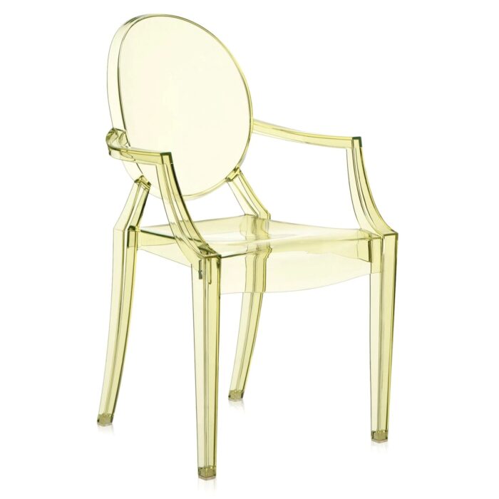 kartell luis ghost giallo trasparente di philippe starck