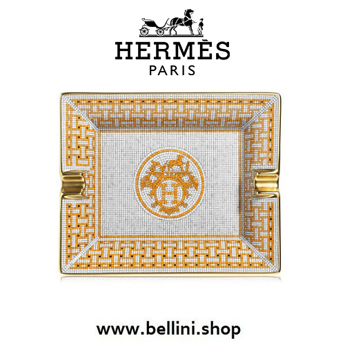 026096P HERMES MOSAIQUE au 24 OR POSACENERE 19,5 x 16 cm - ASHTRAY