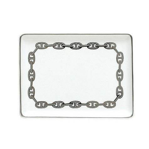 HERMES CHAINE D'ANCRE PLATINE SUSHI PLATE 004189P
