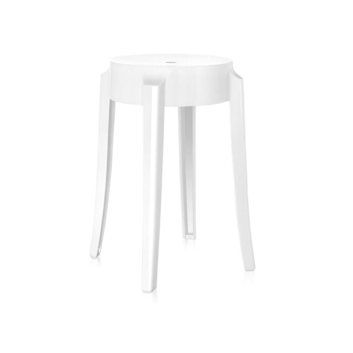 kartell charles ghost philippe starck h 46 bianco lucido