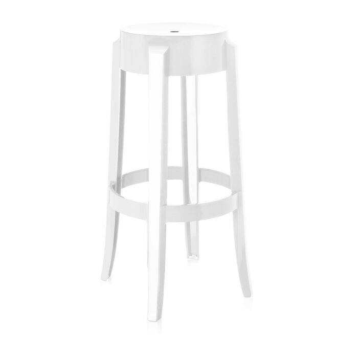 kartell charles ghost philippe starck h 75 bianco lucido