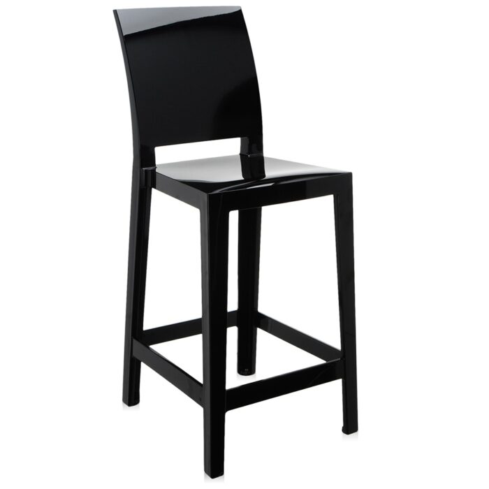 kartell one more please sgabello nero lucido