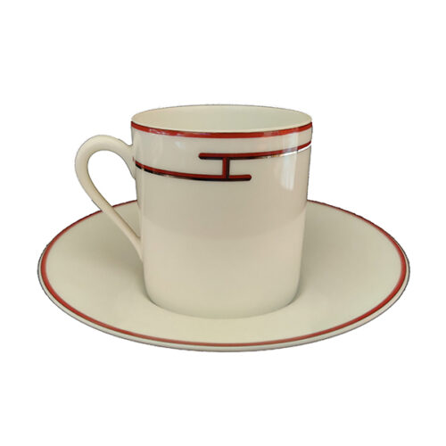 HERMES Rythme Rouge Coffee Cup Tazza Caffe'