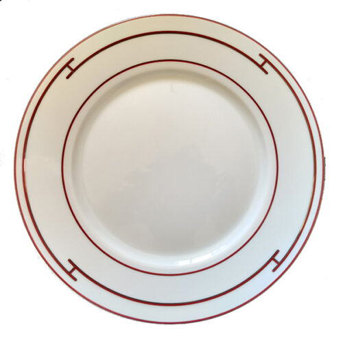 HERMES Rythme Rouge American Dinner Plate Piatto Piano