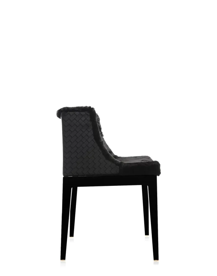 KARTELL MADEMOISELLE KRAVITZ 0419209 Eco-Pelliccia Tessuto Intrecciato/Nero Design Philippe Starck - immagine 3