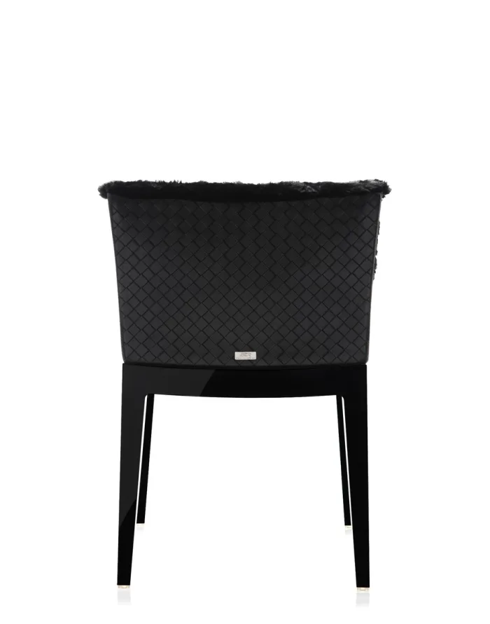 KARTELL MADEMOISELLE KRAVITZ 0419209 Eco-Pelliccia Tessuto Intrecciato/Nero Design Philippe Starck - immagine 4