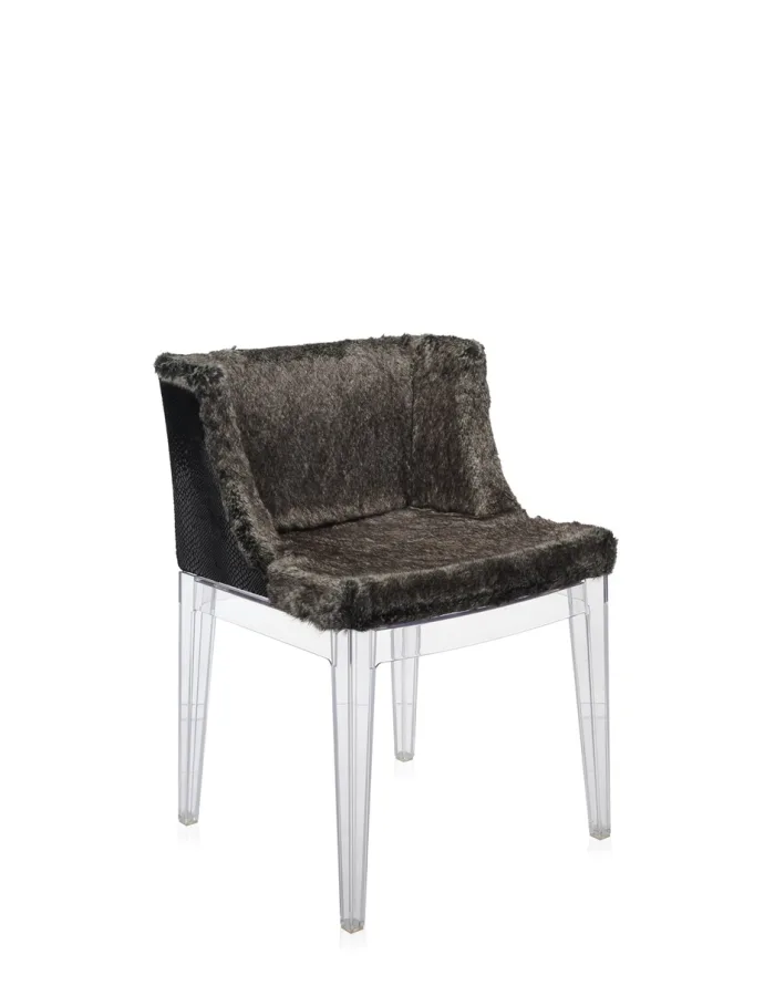 KARTELL MADEMOISELLE KRAVITZ 0419307 Eco-Pelliccia Tessuto Python/Trasparente Design Philippe Starck - immagine 2