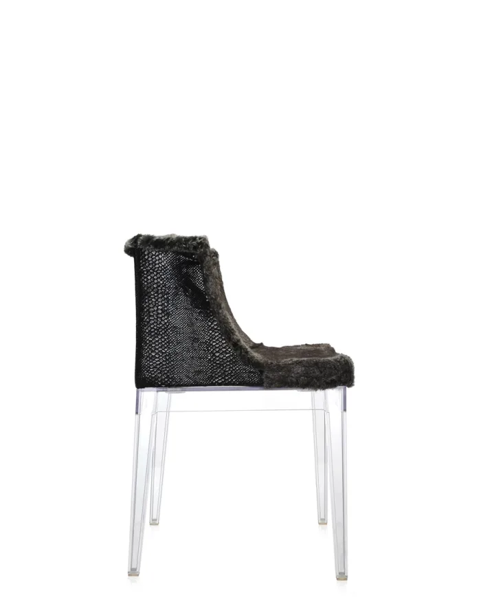 KARTELL MADEMOISELLE KRAVITZ 0419307 Eco-Pelliccia Tessuto Python/Trasparente Design Philippe Starck - immagine 3
