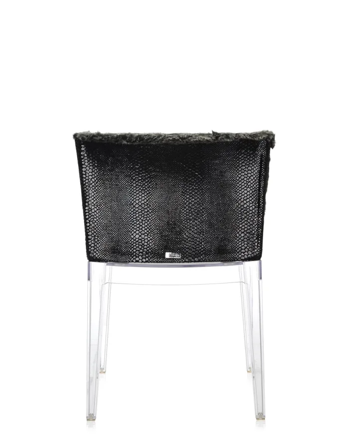 KARTELL MADEMOISELLE KRAVITZ 0419307 Eco-Pelliccia Tessuto Python/Trasparente Design Philippe Starck - immagine 4