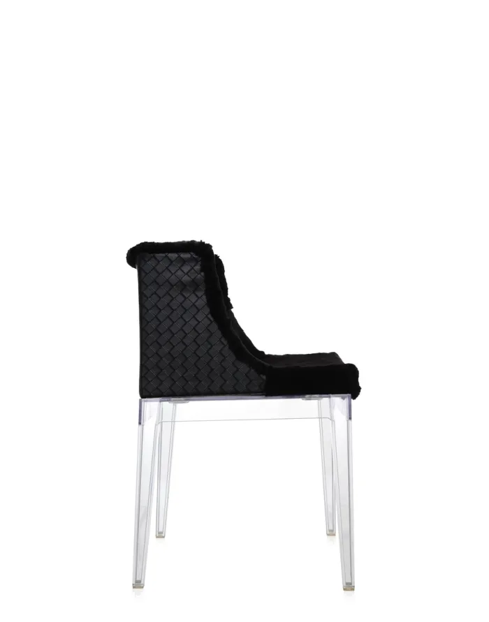 KARTELL MADEMOISELLE KRAVITZ 0419309 Eco-Pelliccia Tessuto Intrecciato/Trasparente Design Philippe Starck - immagine 3