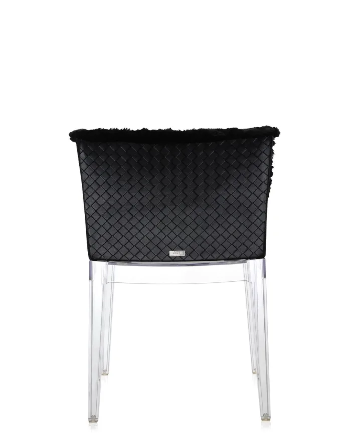 KARTELL MADEMOISELLE KRAVITZ 0419309 Eco-Pelliccia Tessuto Intrecciato/Trasparente Design Philippe Starck - immagine 4