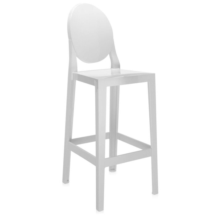 kartell one more sgabello bianco lucido