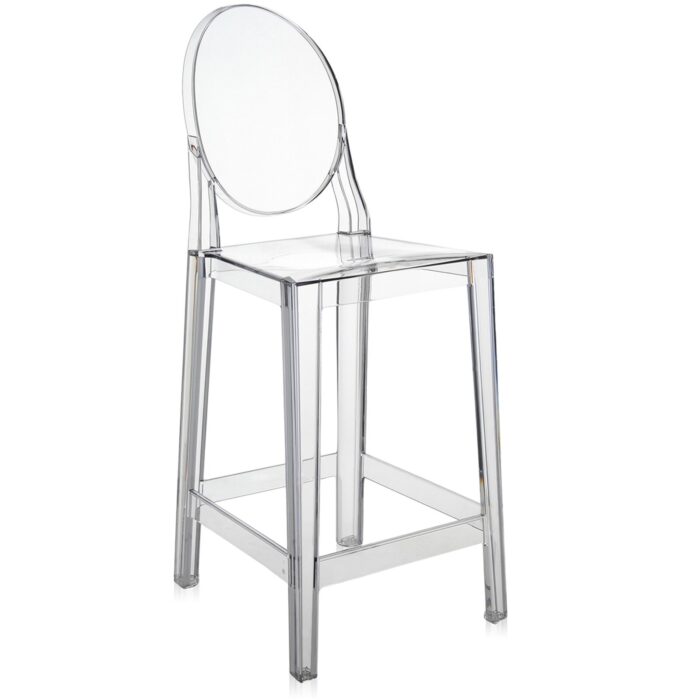 kartell one more sgabello trasparente cristallo philippe starck