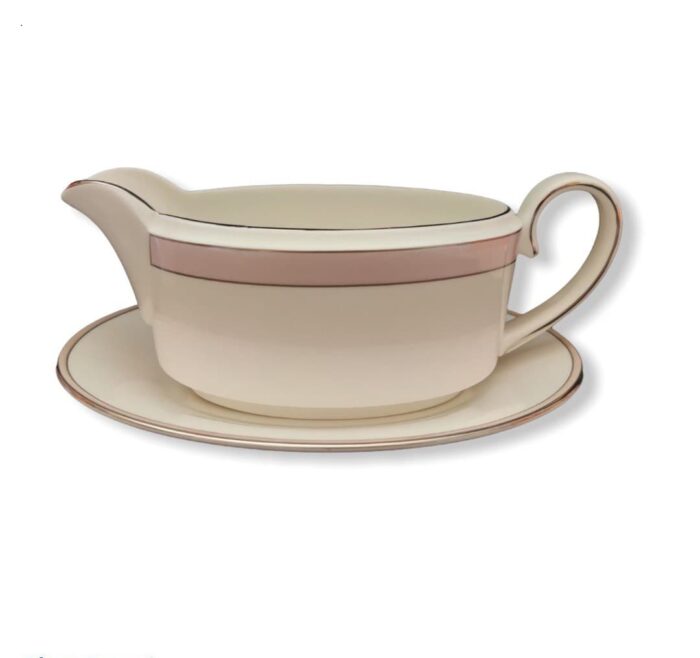 salsiera con piattino 20 cm bone china boat and soucer wedgwood vera wang pink duchesse fuori produzione