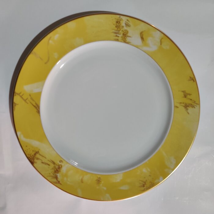 ROSENTHAL GERMANY EPOQUE PIATTO PIANO GIALLO ORO