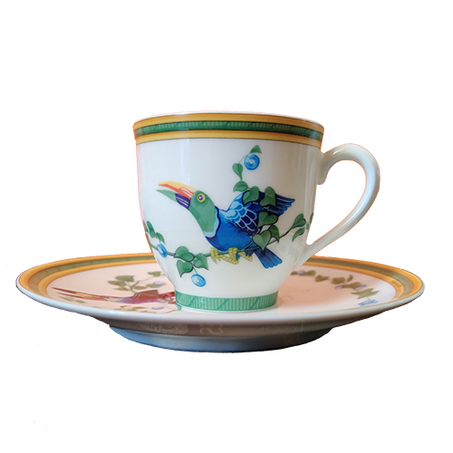 HERMES Toucans Coffe Cup Tazzina Caffe