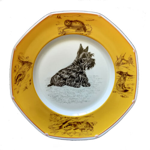 HERMES Chiens courants & Chiens d’arret Piatto Piano Flat Plate 