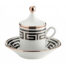 Tazza con piatto e coperchio