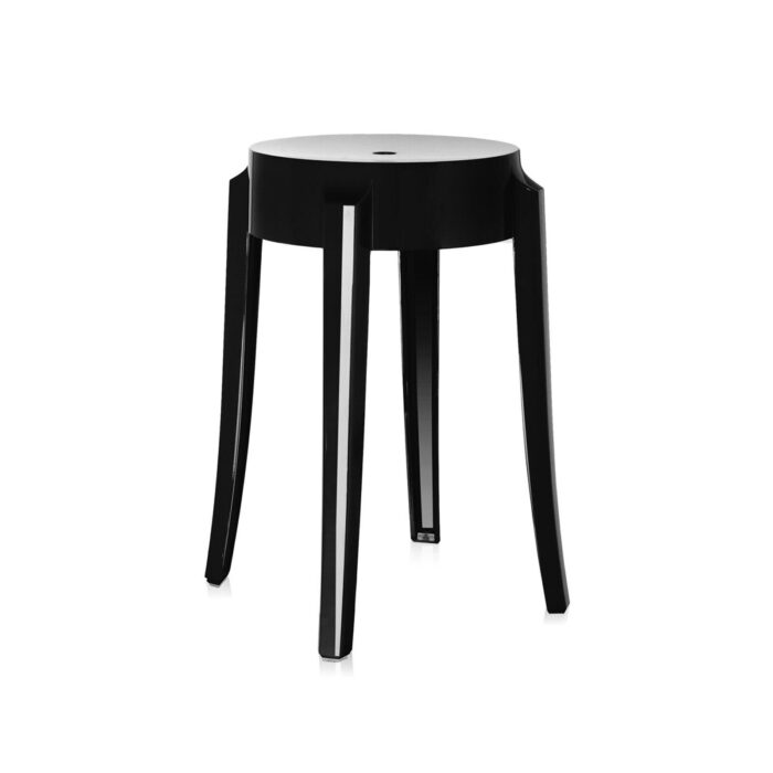 kartell charles ghost philippe starck h 46 nero lucido