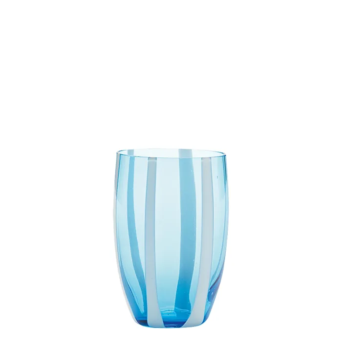 Zafferano Gessato GS00103 Tumbler Vetro colorato Acquamarina (6 Pz)