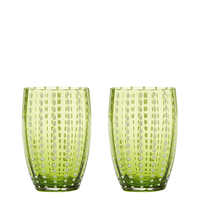 Zafferano Perle PR00113 Tumbler Vetro colorato Verde mela (2 Pz)