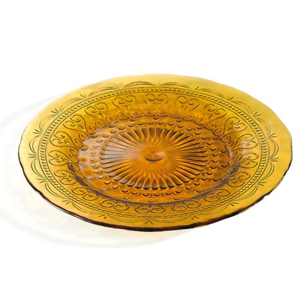 piatti in vetro provenzale ambra set 6 pezzi - Bellini Shop