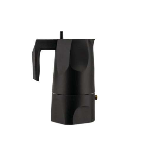 ALESSI MT18 /3 B OSSIDANIA Caffettiera espresso in fusione di alluminio,  nero. 3 tazze - Bellini Shop