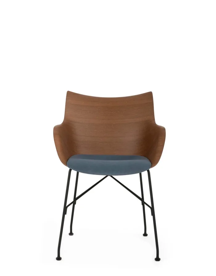 KARTELL Q/WOOD SOFT 05928S2 Legno Scuro/Azzurro Polvere/Nero Design Philippe Starck
