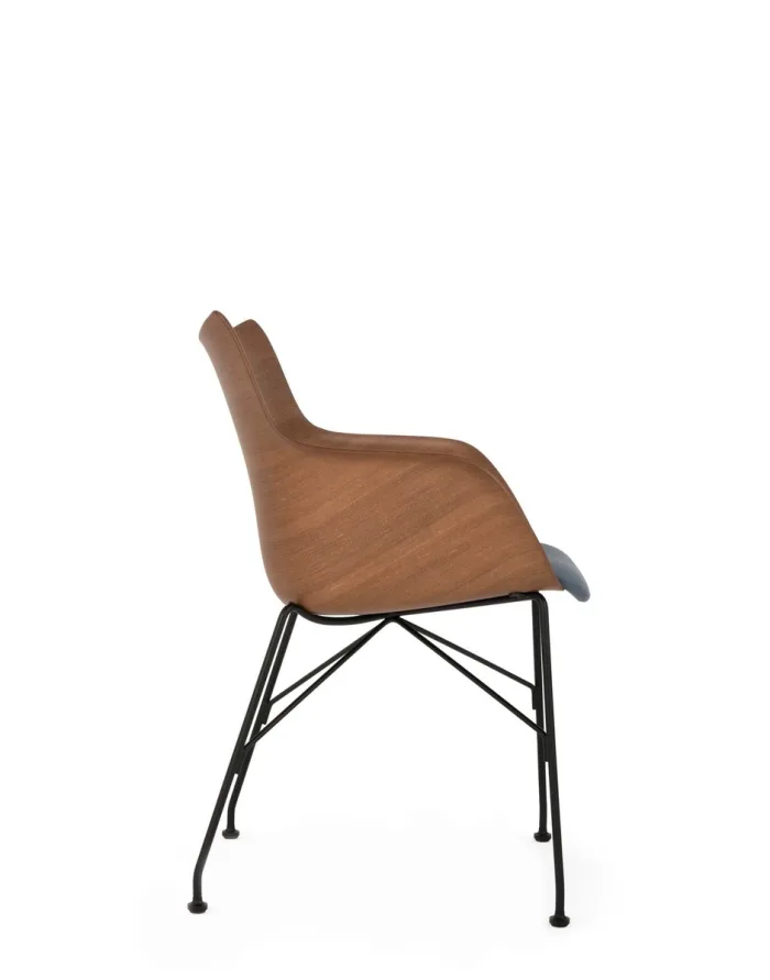 KARTELL Q/WOOD SOFT 05928S2 Legno Scuro/Azzurro Polvere/Nero Design Philippe Starck - immagine 3