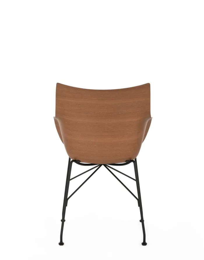 KARTELL Q/WOOD SOFT 05928S2 Legno Scuro/Azzurro Polvere/Nero Design Philippe Starck - immagine 4