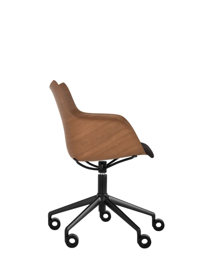 KARTELL Q/WOOD BASIC VENEER 05929S1 Legno Scuro/Nero/Nero Design Philippe Starck - immagine 3
