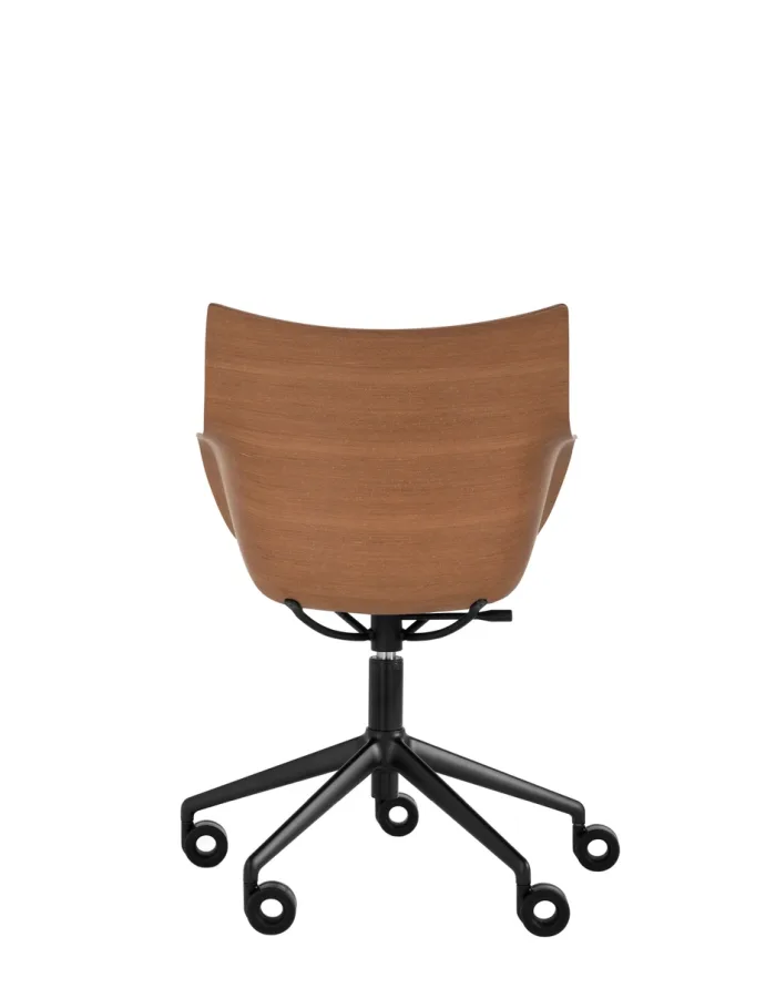 KARTELL Q/WOOD BASIC VENEER 05929S1 Legno Scuro/Nero/Nero Design Philippe Starck - immagine 4