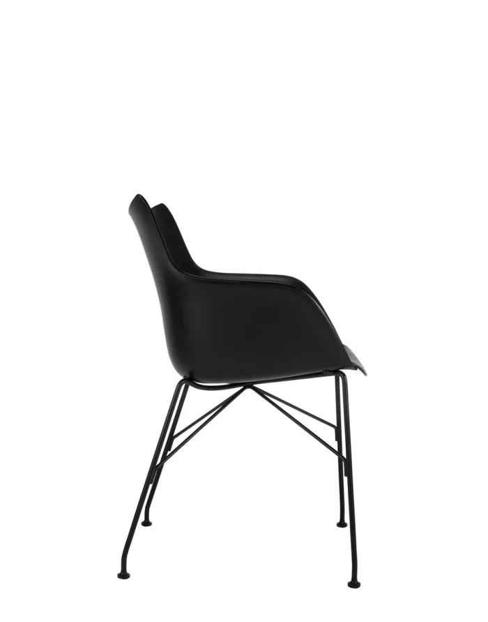 KARTELL Q/WOOD SOFT BASIC VENEER 04913NN Legno Nero/Nero/Nero Design Philippe Starck - immagine 3