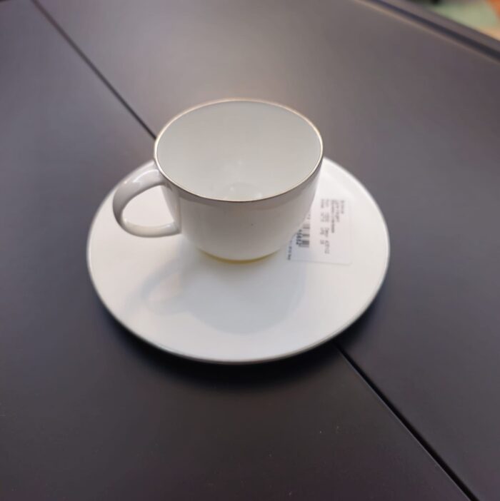 ROSENTHAL BRILLANCE Ligne D'Argent Set 2 Tazzine da Espresso con Piattini - immagine 2