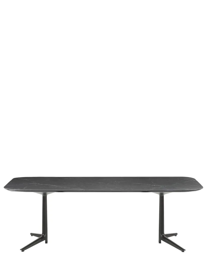 4125 MULTIPLO XL Tavolo Rettangolare in gres finitura Marmo Nero 180 x 90 cm