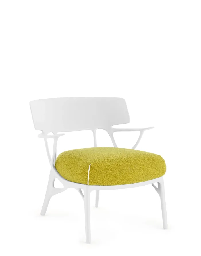 A.I. LOUNGE BOUCLE 5904 Poltrona Giallo/Bianco Design Philippe Starck