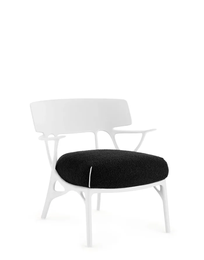 A.I. LOUNGE BOUCLE 5904 Poltrona Bianco/Nero Design Philippe Starck