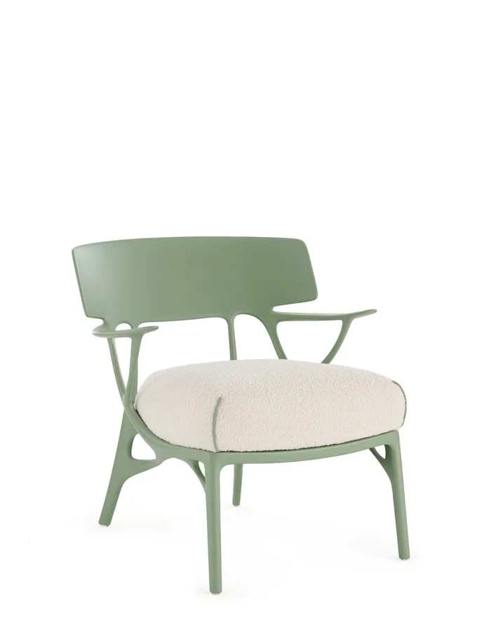 A.I. LOUNGE BOUCLE 5904 Poltrona Bianco/Verde Design Philippe Starck