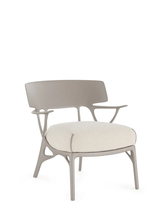 A.I. LOUNGE BOUCLE 5904 Poltrona Bianco/Grigio Design Philippe Starck