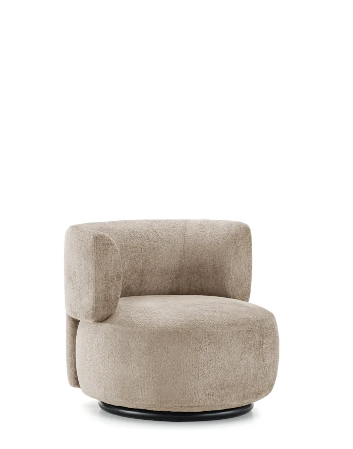 KARTELL K-WAITING POLTRONA 6280 Tessuto Chenille Beige Design Rodolfo Dordoni