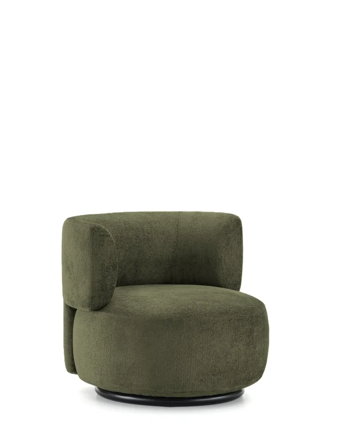 KARTELL K-WAITING POLTRONA 6280 VERSIONE SU RICHIESTA RESISTENTE AL FUOCO Tessuto Chenille Verde Design Rodolfo Dordoni