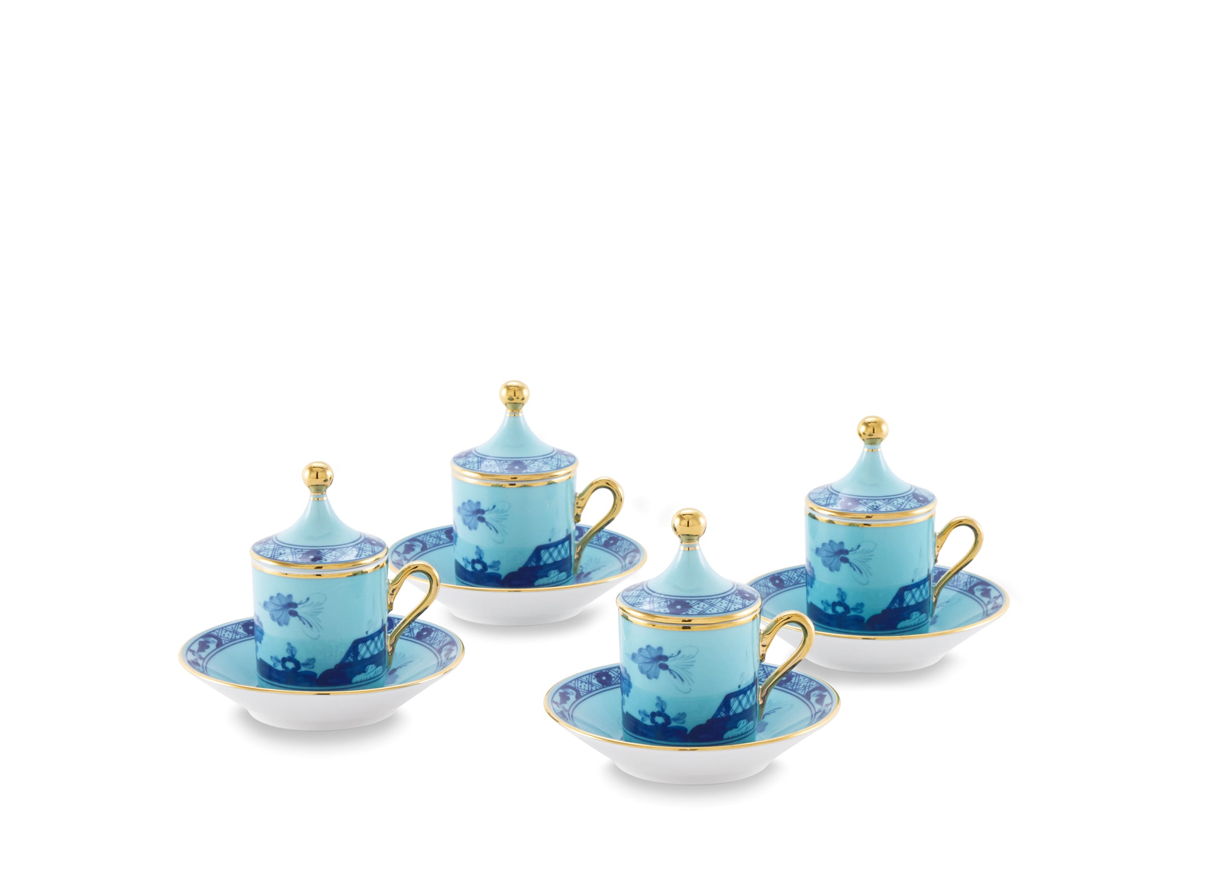 RICHARD GINORI ORIENTE ITALIANO IRIS Servizio da caffè per 4 forma Impero