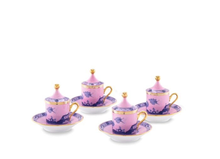 RICHARD GINORI ORIENTE ITALIANO AZALEA Set caffè per 4 forma Impero