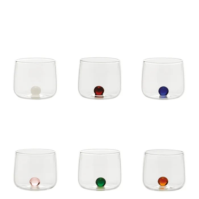 Zafferano Bilia BA01699 Bicchieri Junior Vetro colorato Conf. 6 colori assortiti