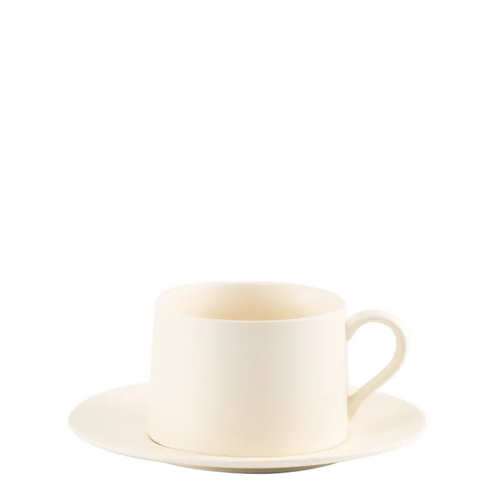 Zafferano Levante LEV0507 Tazza da tè e piattino Avorio (2 Pz)